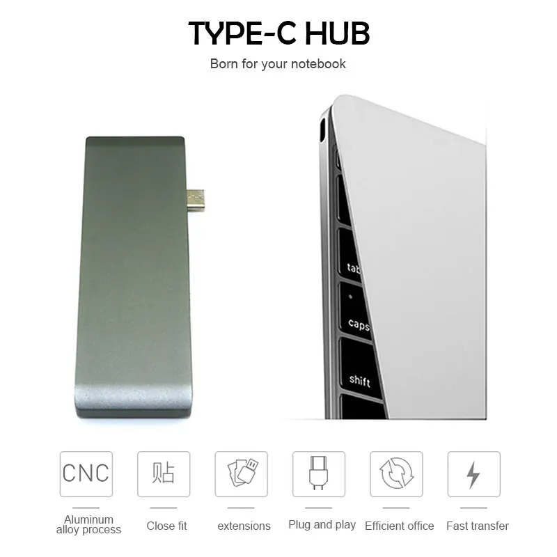 Kobwa Type-C 3.1 USB C Adapter SD/TF Card Reader Multifunction Type To Hdmi 4k Usb-C Female Cable For Macbook Pro |