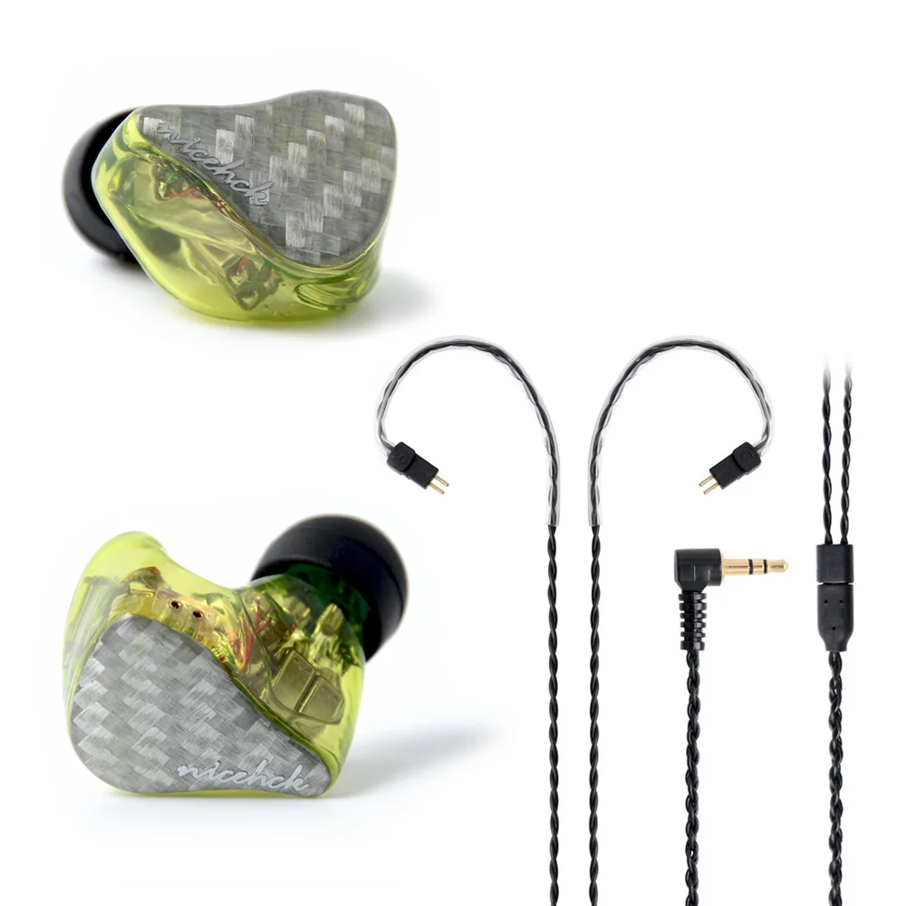 Green with 2PIN NICEHCK FR12 12BA каждый боковой привод в ухо наушник 12 сбалансированных арматурных HIFI мониторинга наушники со съемным 2PIN кабелем - Цвет: Green with 2PIN