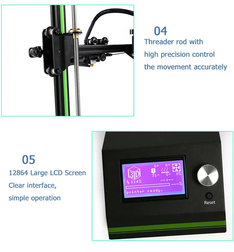 Anet E10 предсборка версия 3d принтер комплект DIY Reprap Prusa i3 3d принтер Высокая точность рабочего стола Impressora 3d принтер drucker