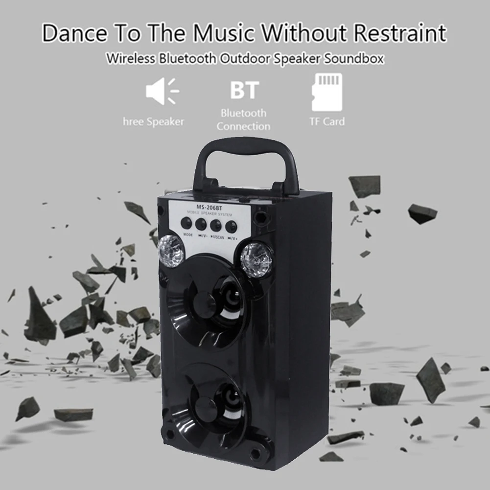 MS 206BT Поддержка TF карты наружное радио FM Bluetooth Aux поддержка портативный динамик