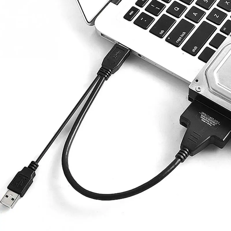 Компьютерный Жесткий драйвер соединительные кабели 2," 22 P 2,0 USB to SATA кабель последовательный ATA адаптер для HDD/SSD ноутбук жесткий диск