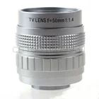 Серебристый 50 мм f1.4 CC TV Lens C mount для GF3 GF2 GF1 G3 GH1 GH2 EP1 EP2 EPL1 EPL2
