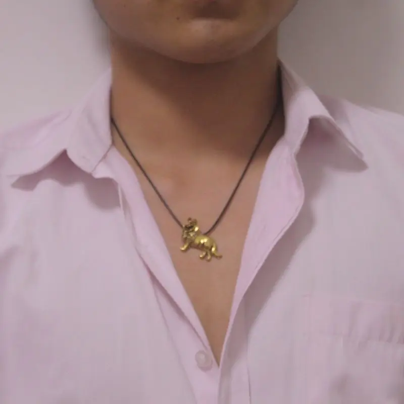 Mdogm подвеска в виде шероховатой собаки античное золото серебряное покрытие