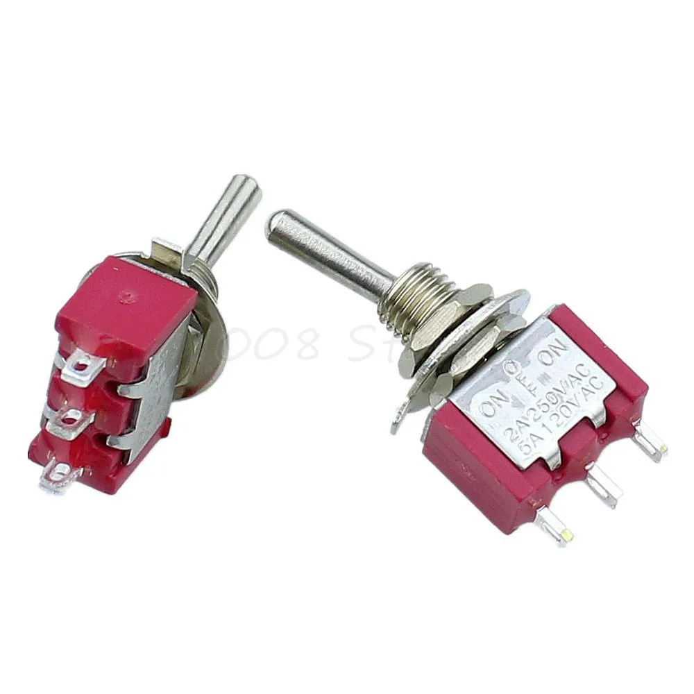 5 шт./лот мини MTS-103 3-контактный SPDT ВКЛ-ВЫКЛ-на 6A 125VAC миниатюрные тумблеры