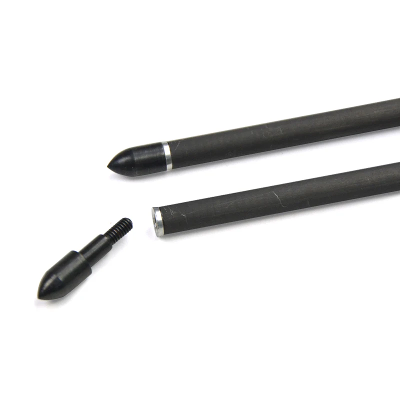 Bestellen 6/12 Stücke Bogenschießen Reinem Kohlenstoff Pfeil Carbon Faser Wirbelsäule 400 ID6.2mm GPI7.5 Pfeil Verbindung/Recurve Bogen Outdoor Schießen Zubehör