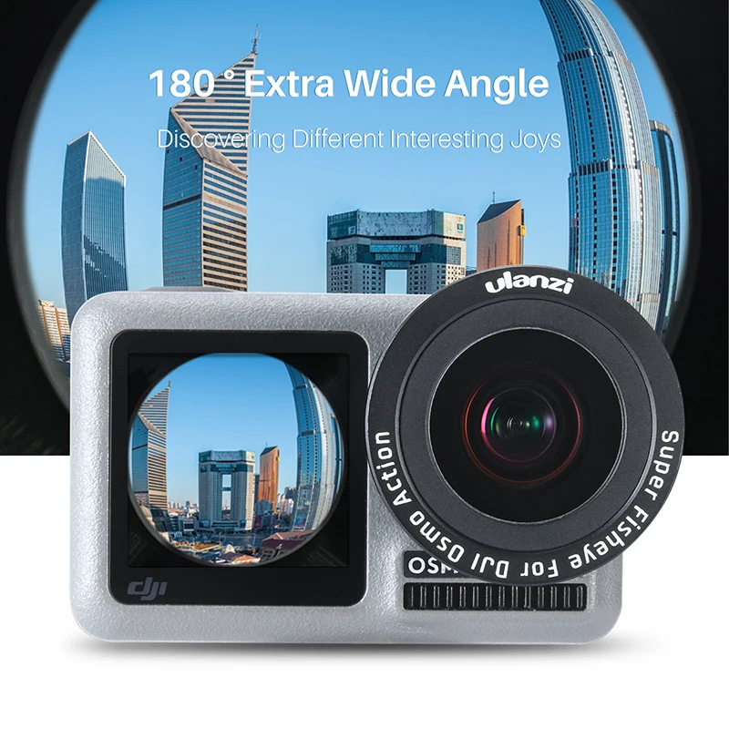 Объектив ULANZI OA-6 Fisheye 35 мм 180 градусов широкоугольный объектив для DJI Osmo Action HD