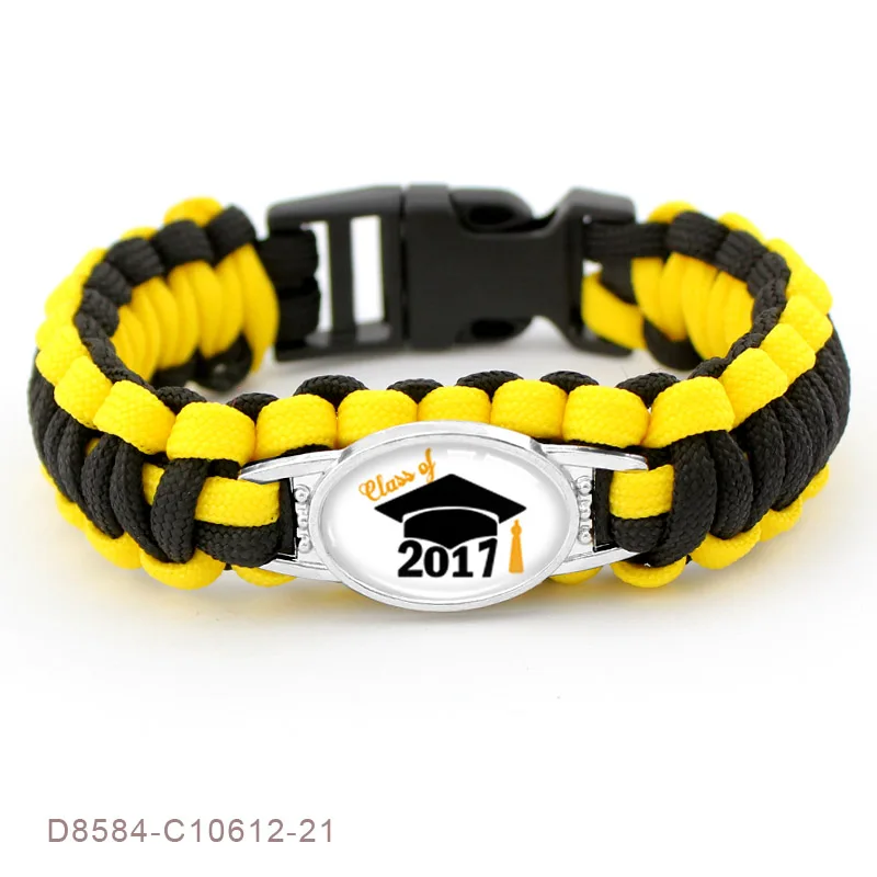 Senior 2018 2019 2020 Proud Mom of a Graduate Military Parachute 550 Cord Wristband Unisex Survival Paracord Bracelets | Украшения и