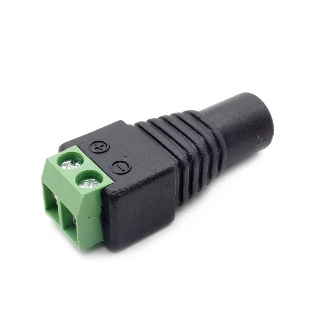 

5.5mm x 2.1mm Female DC 12V Power Connector Jack Plug Adapter For 3528 5050 RGBW LED Strip Modules CCTV Camera Power Supply