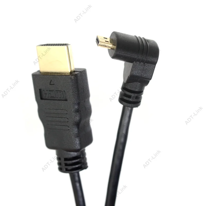 Micro HDMI кабель вверх и вниз влево вправо Угловой 90 градусов к 50 см для цифровой