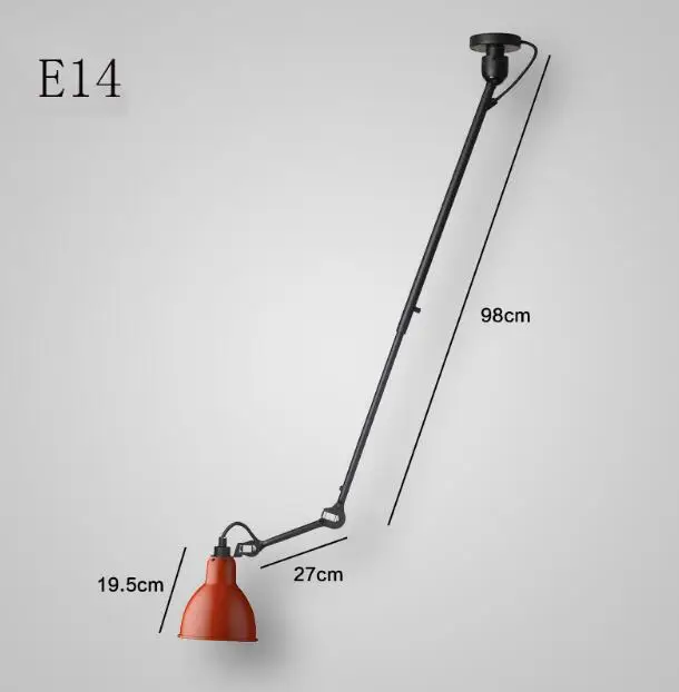 Минимализм современные скандинавские настенные лампы черный желтый красный