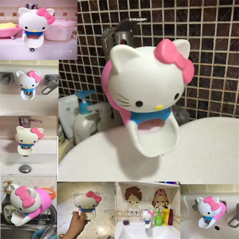 Hello kitty мультяшная насадка на кран удлинители для детей Ручная стирка стежка Jingle cat кран удлинитель аксессуары для ванной комнаты инструменты