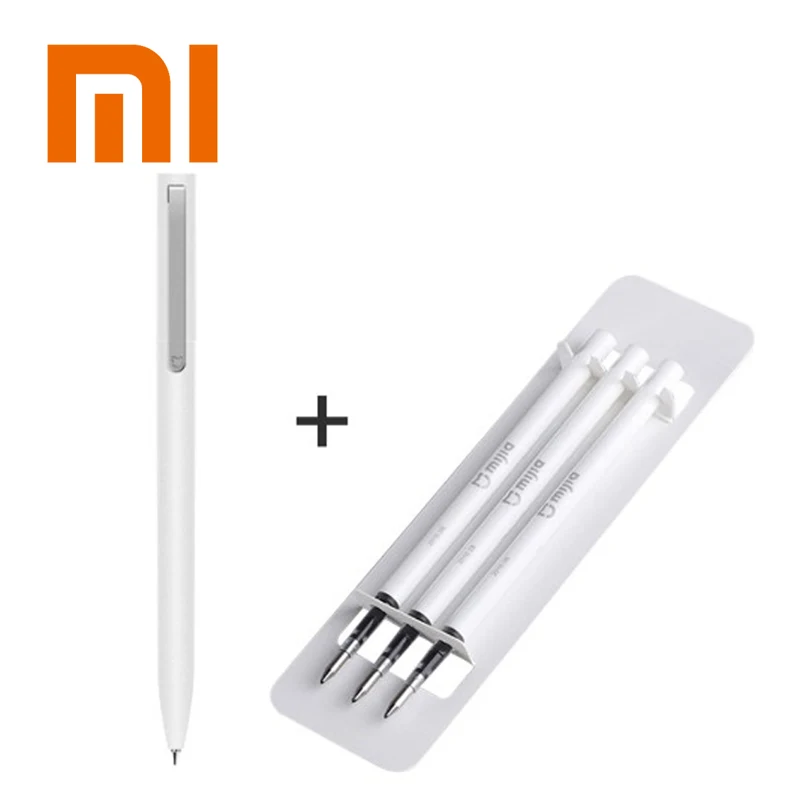 1pen Оригинальные Xiao mi jia Sign Pens 9,5 мм авторучки PREMEC Smooth Switzerland Япония Черные чернила заправка прочные ручки для подписи mi - Цвет: 1pen