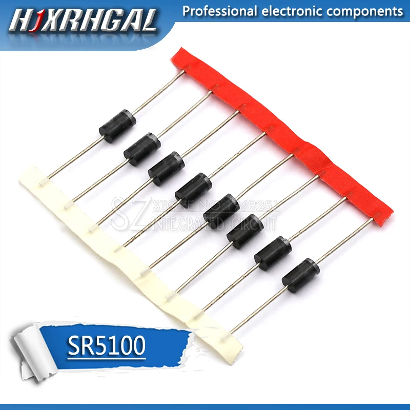 Диод Шоттки SR5100 5A/ 100V DO 27 SB5100 hjxrhgal 10 шт.|Диоды| |