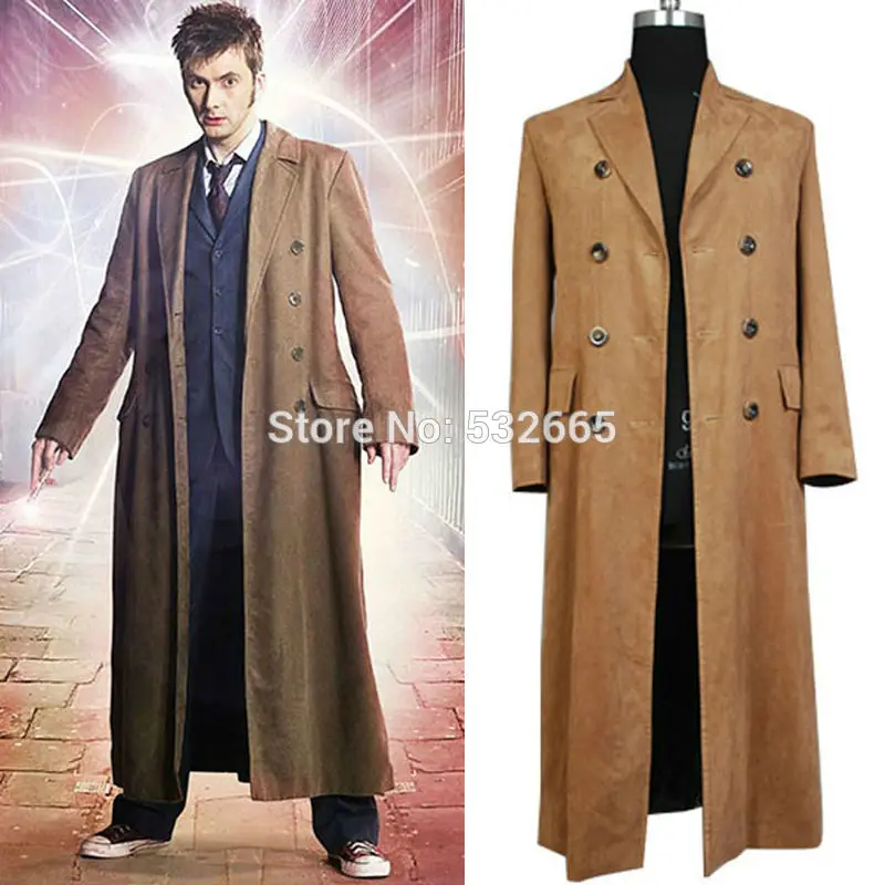 Доктор Кто 11-го поколения Мужской длинный костюм Давида Теннанта повседневный