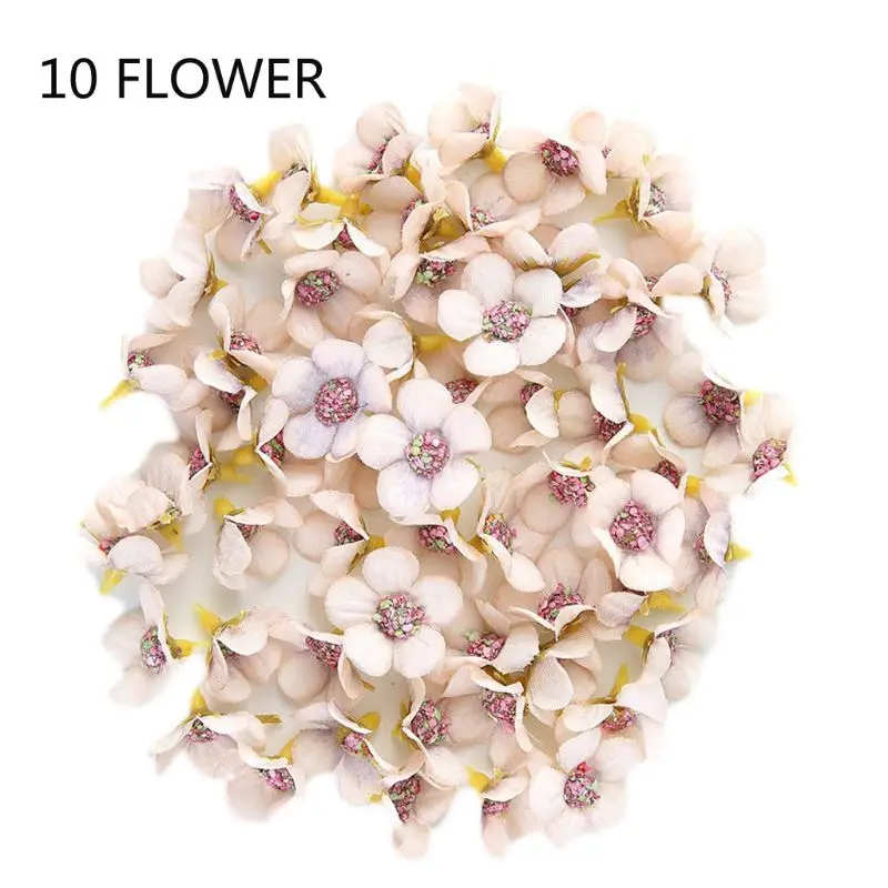 10Pcs/Set 2cm Multicolor Mini Artificial Daisy Flower Heads Sunflower For Wreath DIY Scrapbooking Wedding Party Decoration