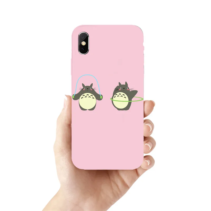 TPU Bonito Kawaii Totoro аниме Ghibli Миядзаки A Viagem de Chihiro Kaonashi TPU Macio Caso de Telefone кларо Para iPhone 6S 7 8 X - Цвет: TPU
