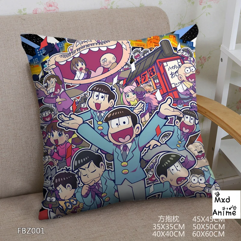 Домашний текстиль двухсторонняя квадратная Подушка Чехол Osomatsu San Mr.Osomatsu Brothers