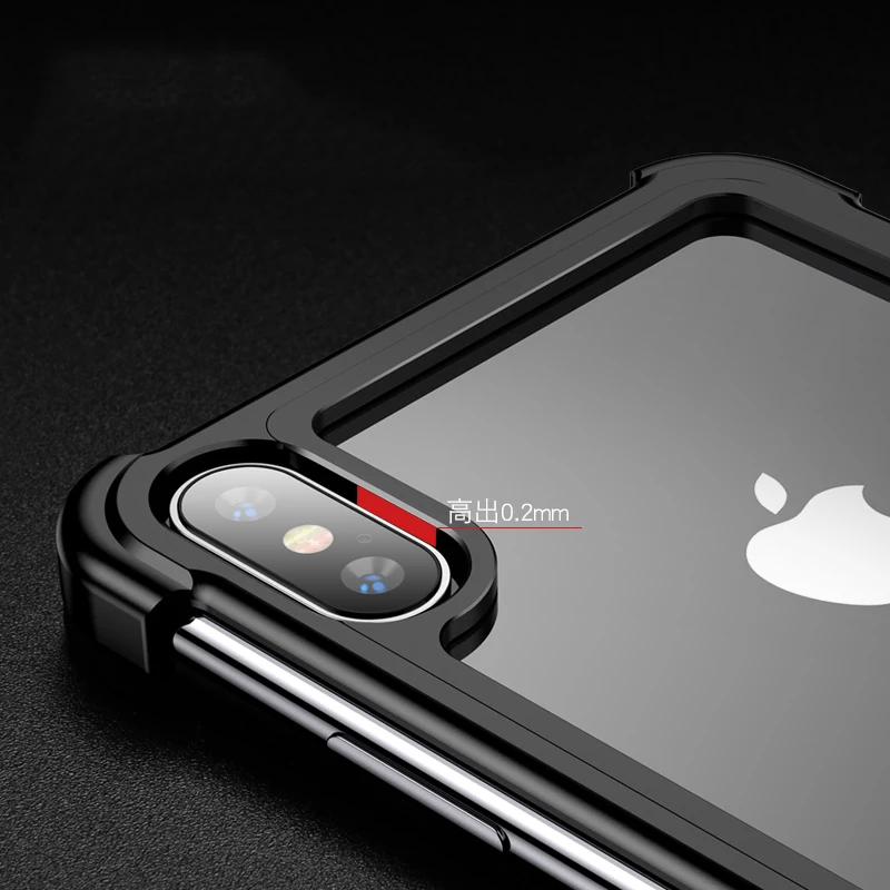 OATSBASF push pull Дизайн Роскошный металлический каркас форма Чехол для iphone XS защитный