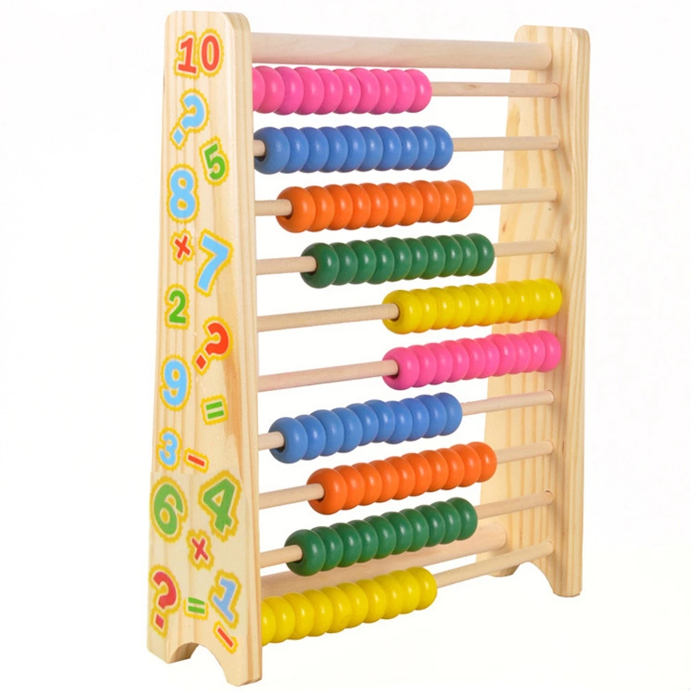 

Монтессори детские математические игрушки дерево красочный бук Abacus Обучающие образовательные дошкольные тренировки