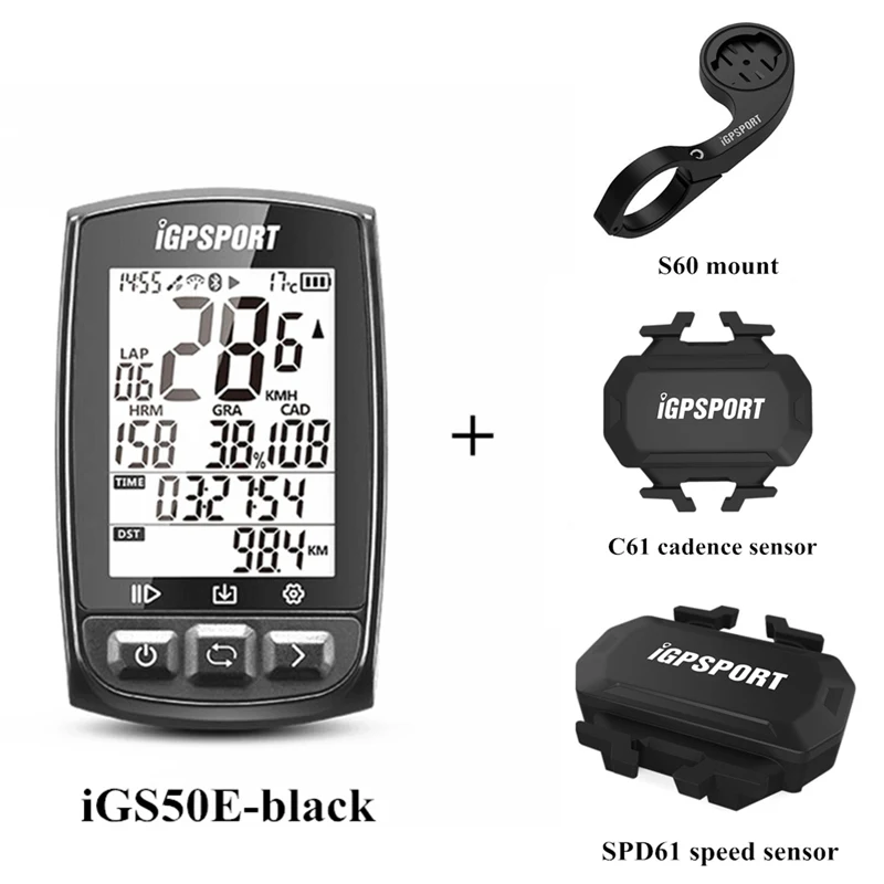 I gps-порт IGS50E компьютер gps Велоспорт Bluetooth 4,0 ANT+ велосипед беспроводной компьютер цифровой спидометр подсветка IPX7 водонепроницаемый - Цвет: 9