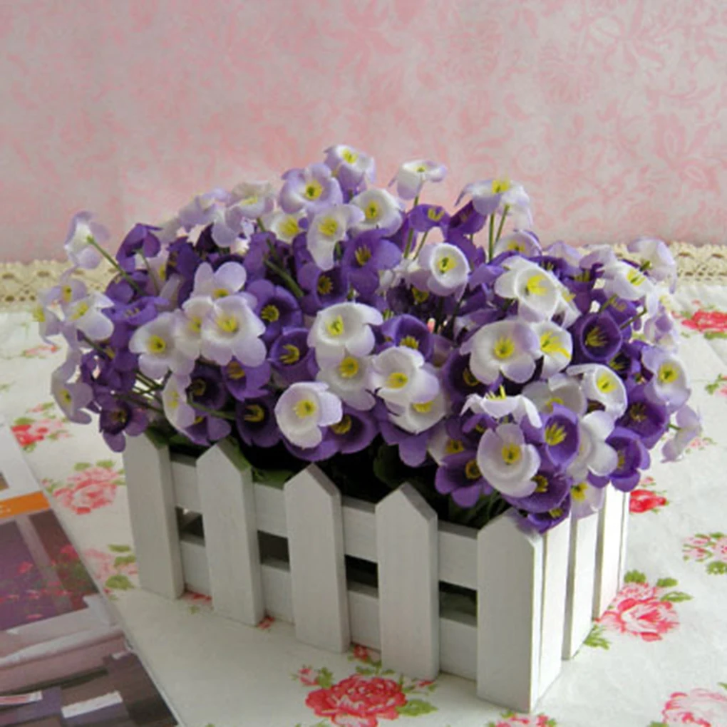 

1 Bouquet with 70 Flowers Campanula Artificial Silk Flower Wedding Home Decor