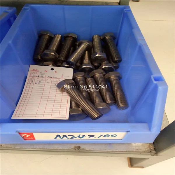 Титановые шестигранные болты M24 класс 2 титановые головки винты полная резьба 100
