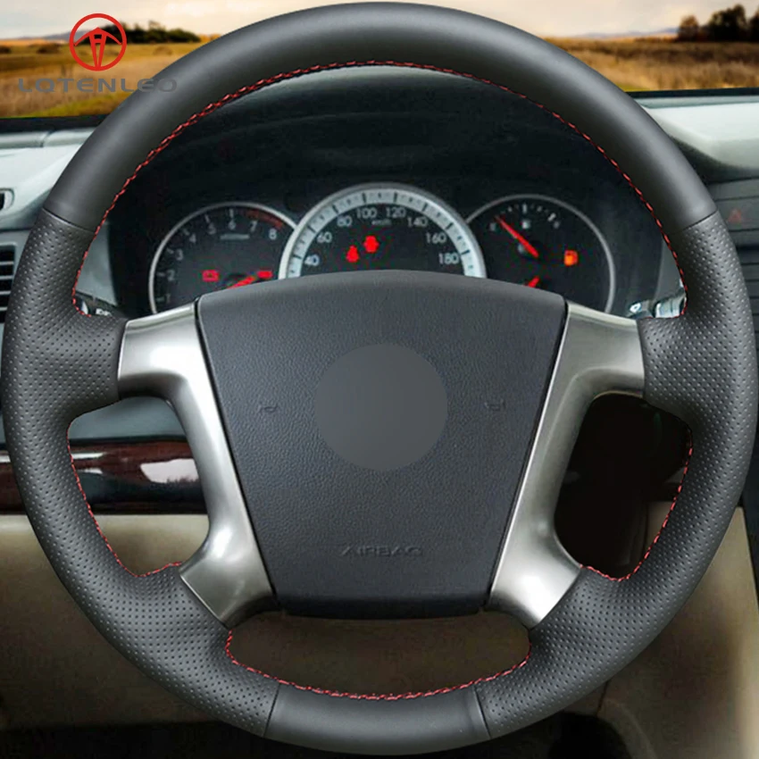 Lqtenleo черная искусственная кожа DIY чехол рулевого колеса автомобиля для Chevrolet Epica 2006 2007 2008 2009 2010 2011 2012 2013