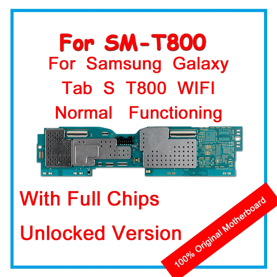 Разблокированная материнская плата для samsung Galaxy Tab S 10,5 T800 wifi оригинальная материнская плата с чипами ОС Android Замена логической платы