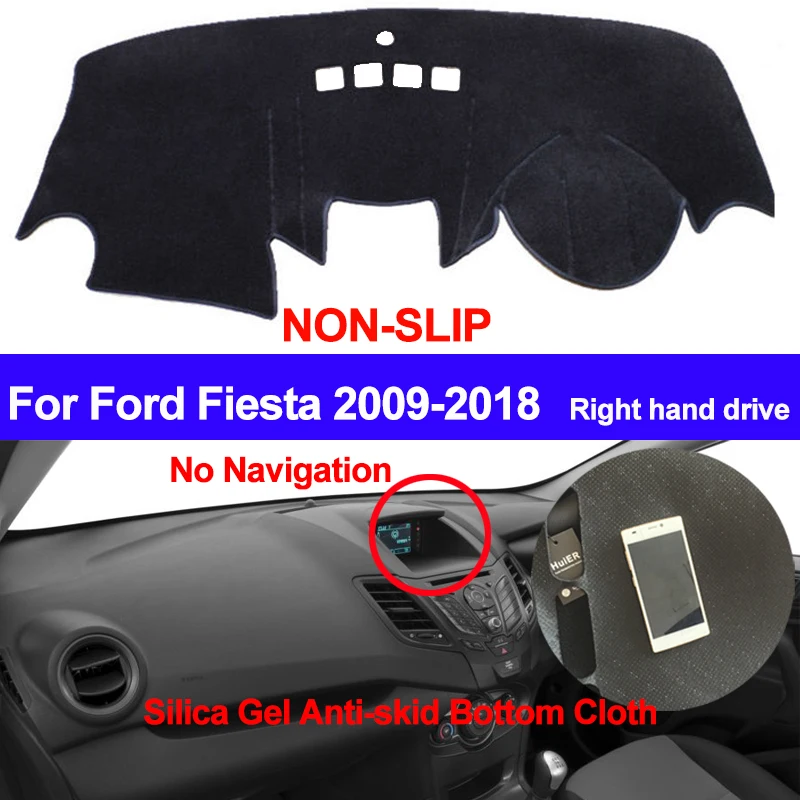 TAIJS для Ford Fiesta 2009 2011 2012 2013 2014 2015 2016 коврик приборной панели силиконовый