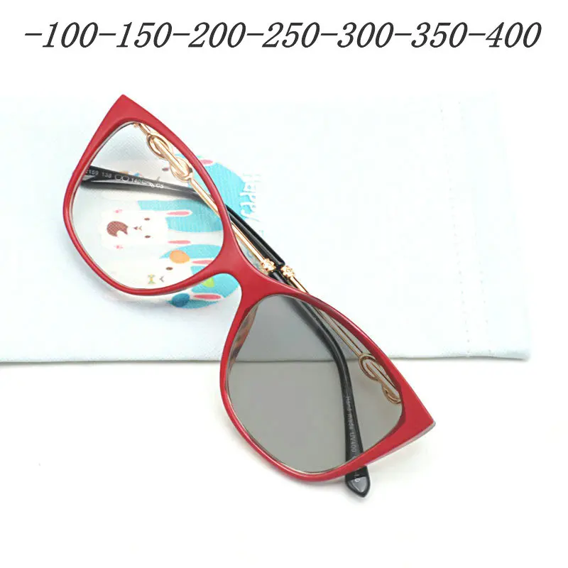 round cat Sun Photochromic Myopia Eyeglasses Optical women student Finished Eyewear prescription Glasses Frame FML | Аксессуары для