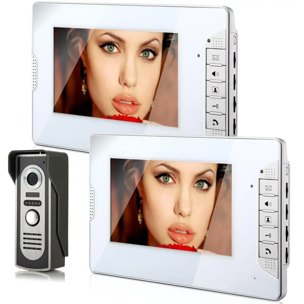 V70E1M2-1V2 SmartYIBA lcd TFT видео домофон для личных домов 1000TVL Видео дверной замок ночного видения камера Hands Free дверной телефон - Цвет: V70E1M2-1V2