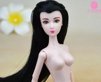 small breast Оригинальная китайская Кукла Обнаженная/белая кожа/14 суставов подвижная/с головой и телом для кукла Синьи игрушка подарок BBI00160 - Цвет: small breast