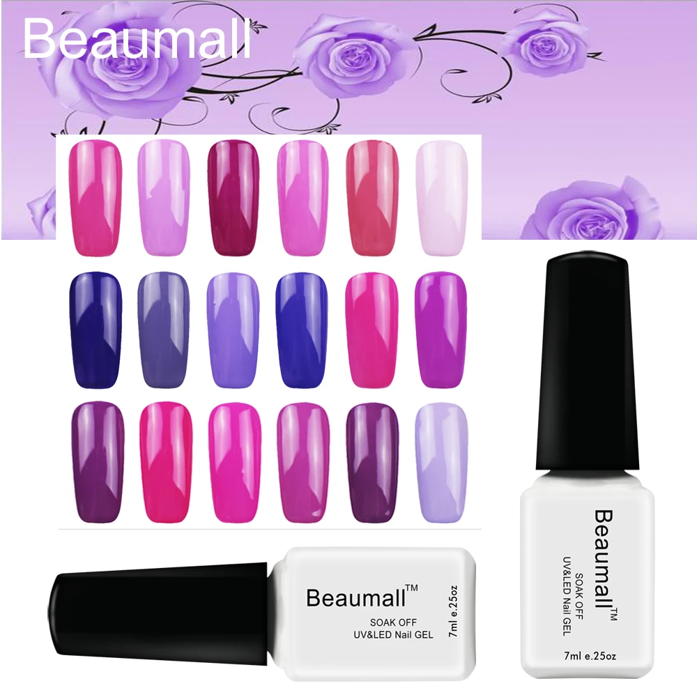 Beaumall гель лак для ногтей фиолетовый серии 21 Цвета 7 мл объем био-Гели Soak Off УФ