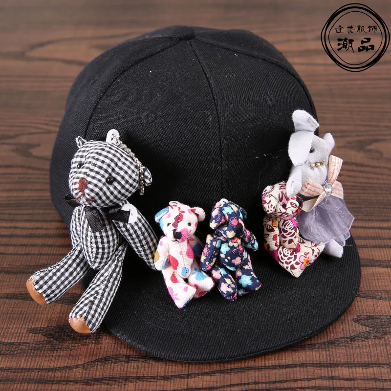 Модные бейсбольные кепки для девочек с объемным рисунком медведя кролика