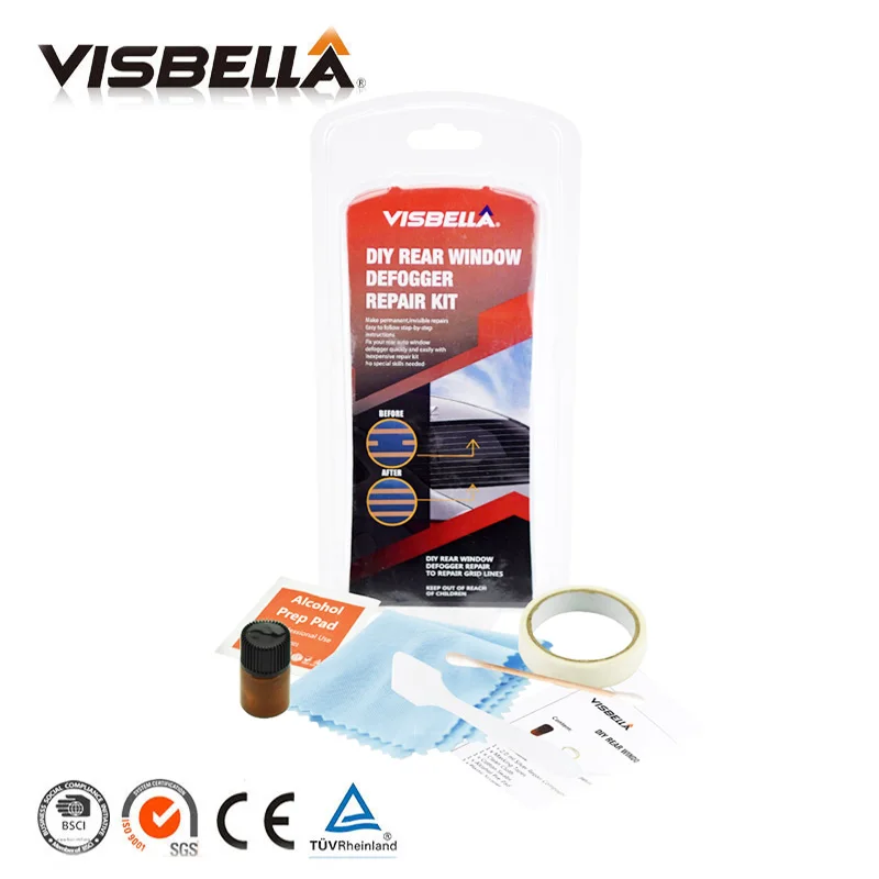 VISBELLA 12 комплектов/коробка DIY Repair Kit Defogger на заднее стекло Ремонт линии тумана Авто