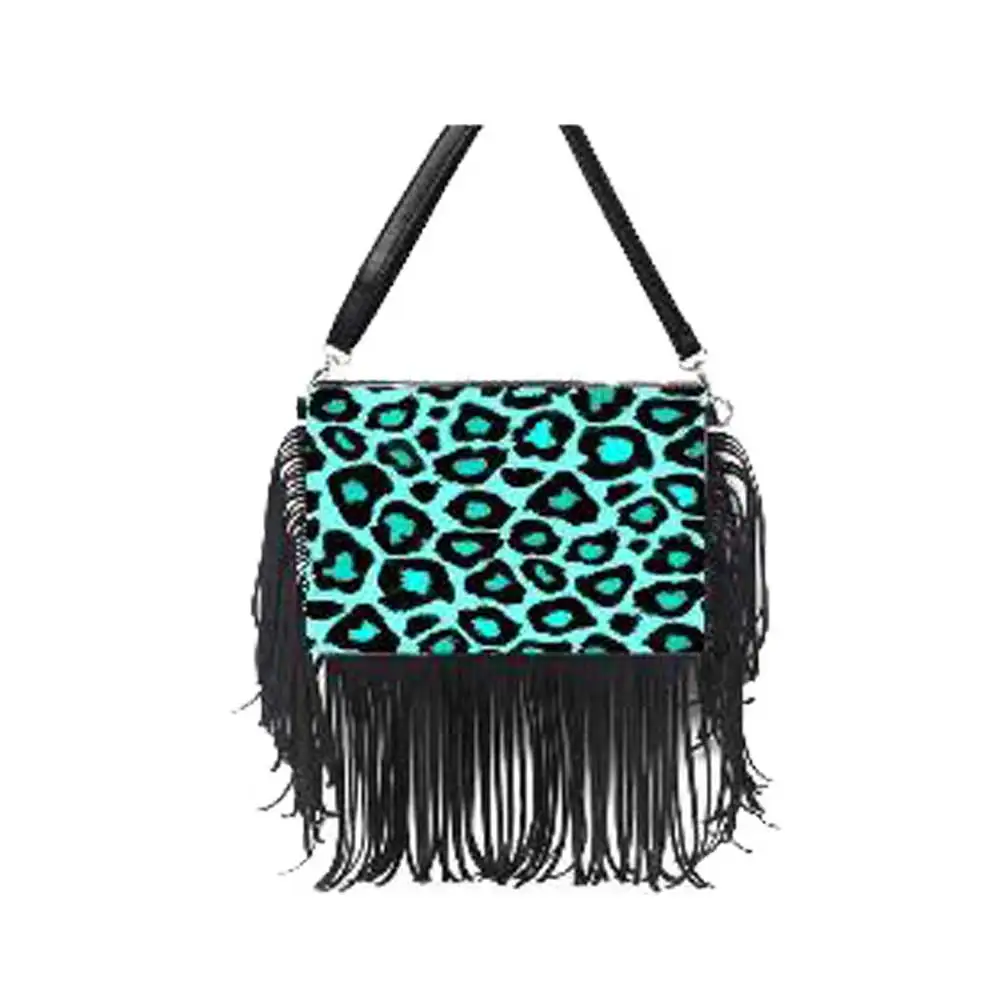 Роскошные сумки для женщин сумка дизайнер Мягкий Холст бирюзовый Леопард на