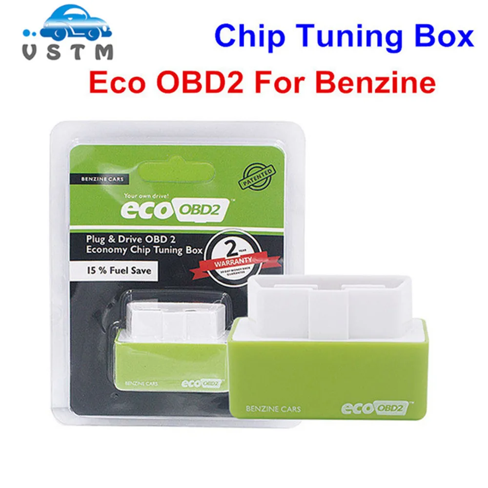Зеленый EcoOBD2 Пособия по экономике чип тюнинг коробка OBD автомобиля вкладчик