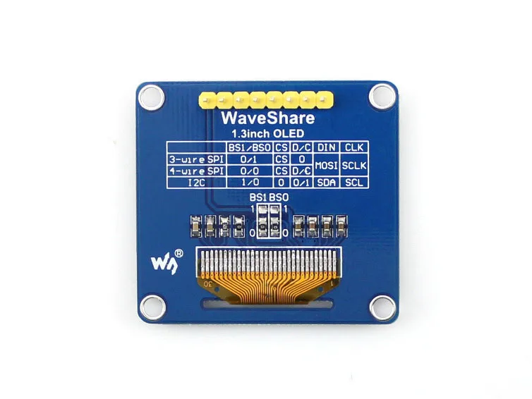 1 3 дюйма OLED (B) SPI/I2C интерфейсы прямой/вертикальный pinheader. SH1106 светодиодный чип