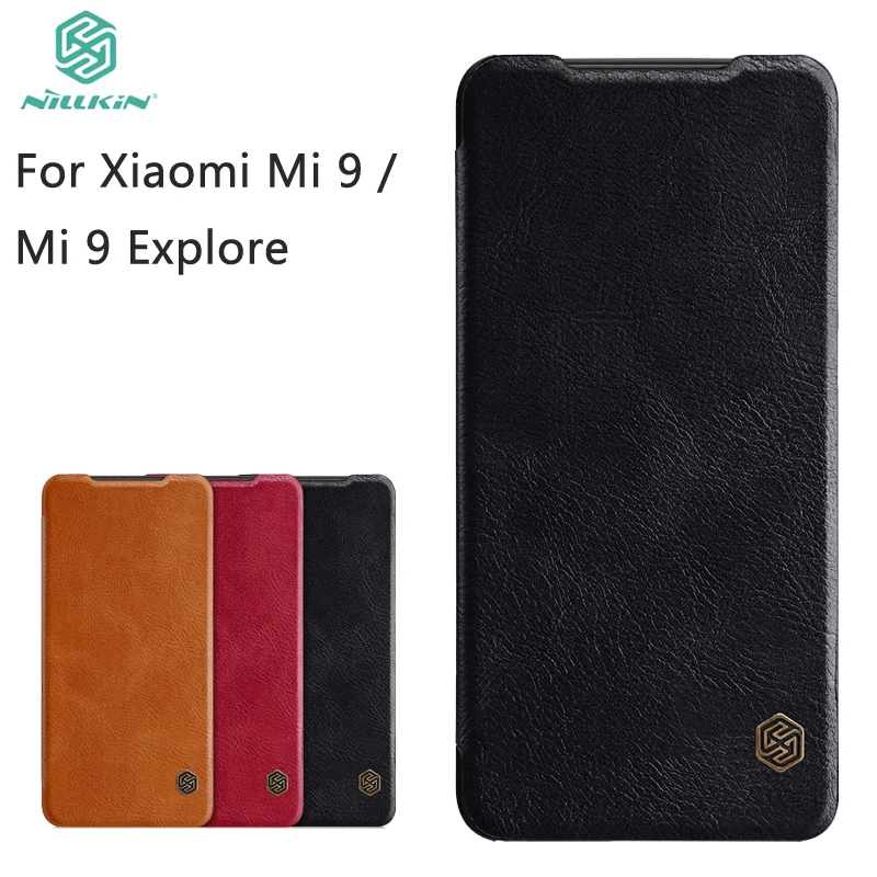 Для Xiaomi mi 9 mi 9 исследовать чехол для телефона Nillkin Qin Флип Кожаные чехлы Чехол для Xiaomi mi 9 Книга Стиль крышка