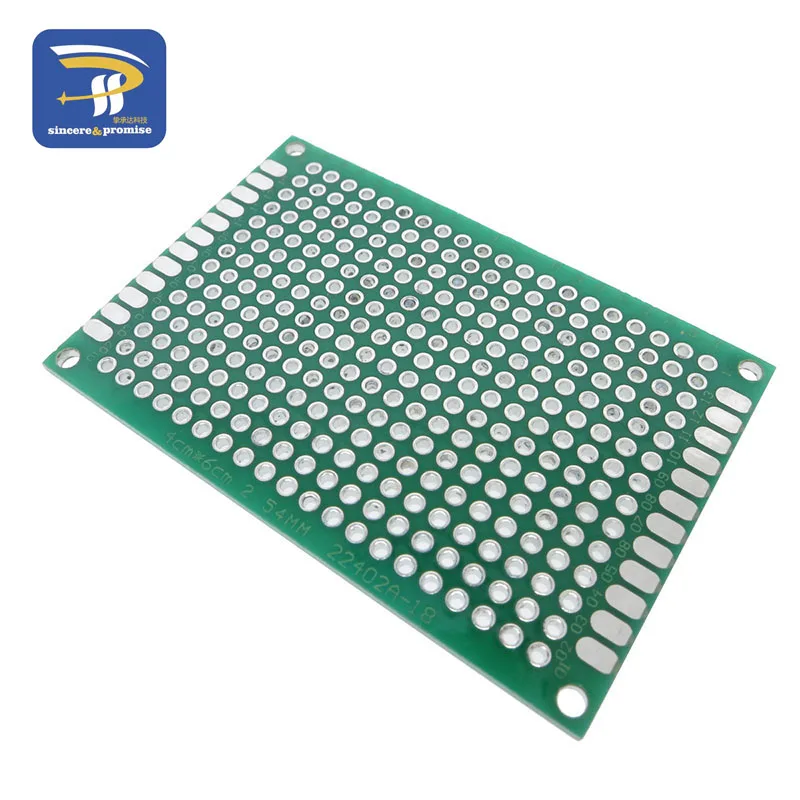 1 шт. 4x6 см Прототип PCB 4*6 панель с двойным покрытием/тонировка универсальная плата