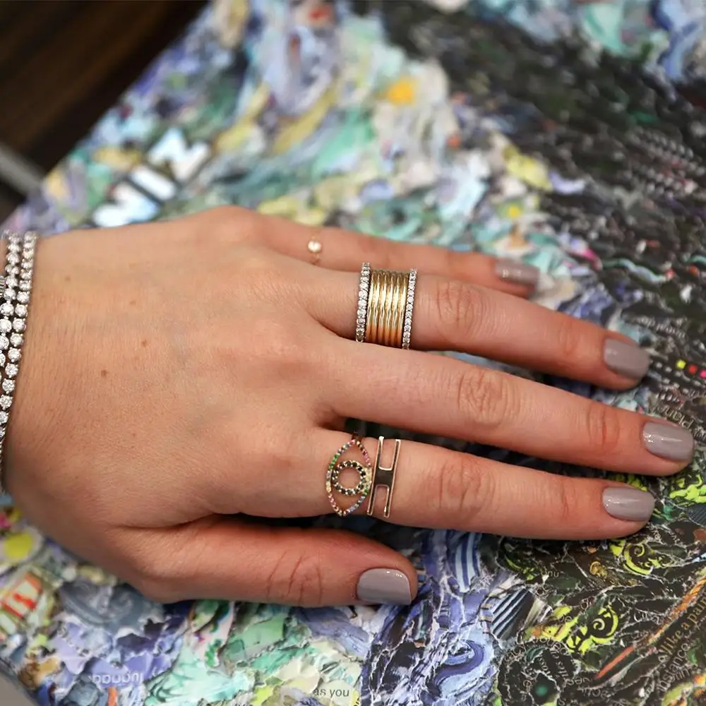 Летняя коллекция 2019 года дизайнерские Яркие модные ювелирные кольца с