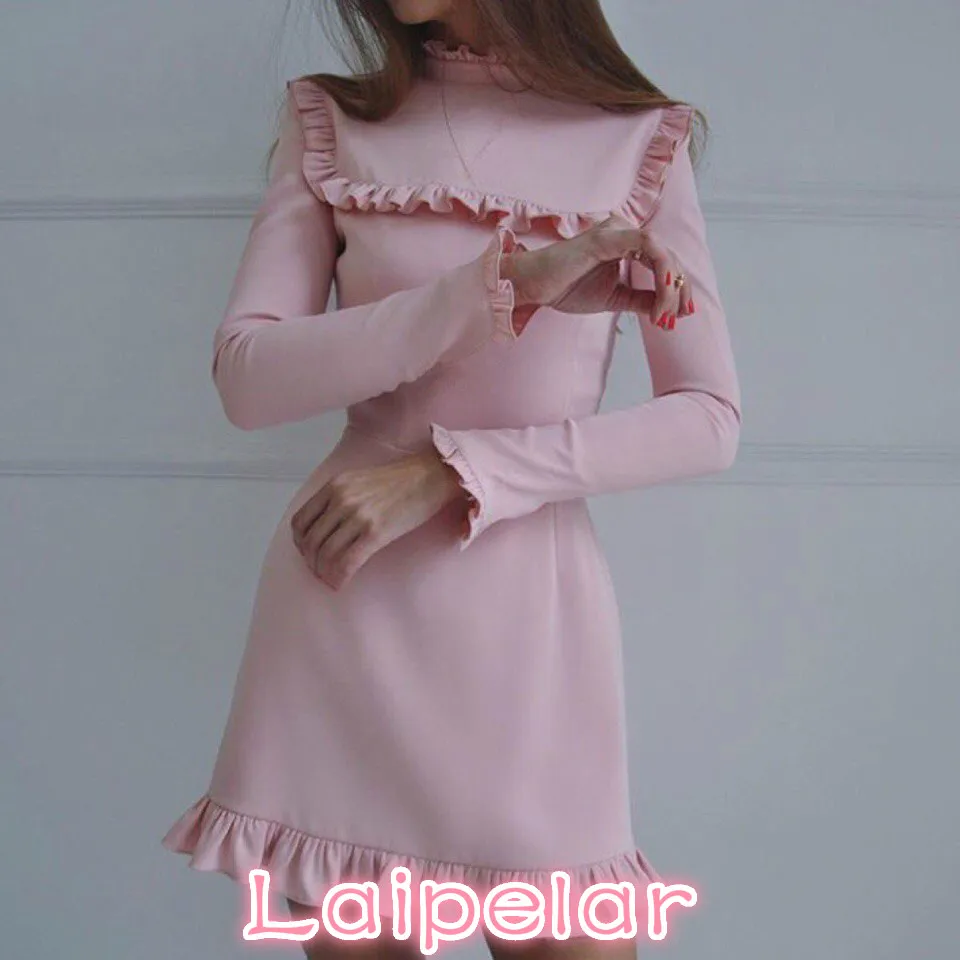 Весеннее модное женское платье Laipelar с милыми рукавами-бабочками Повседневное