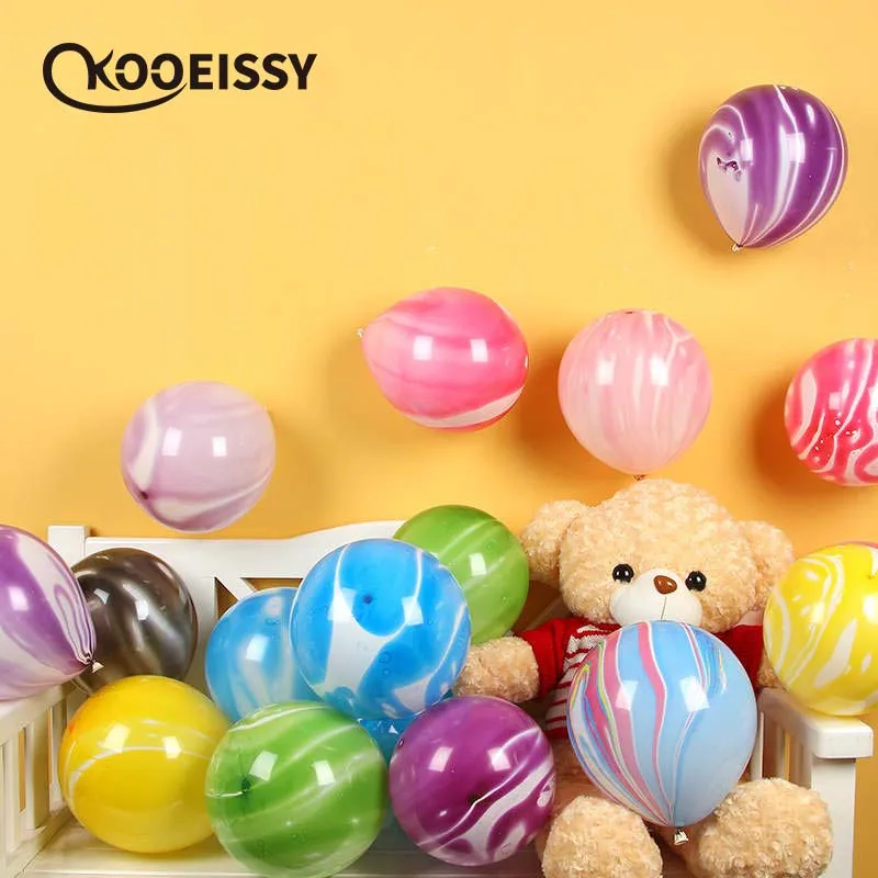 Латексные воздушные шары 10 шт. украшение для торта мраморный металлический шар