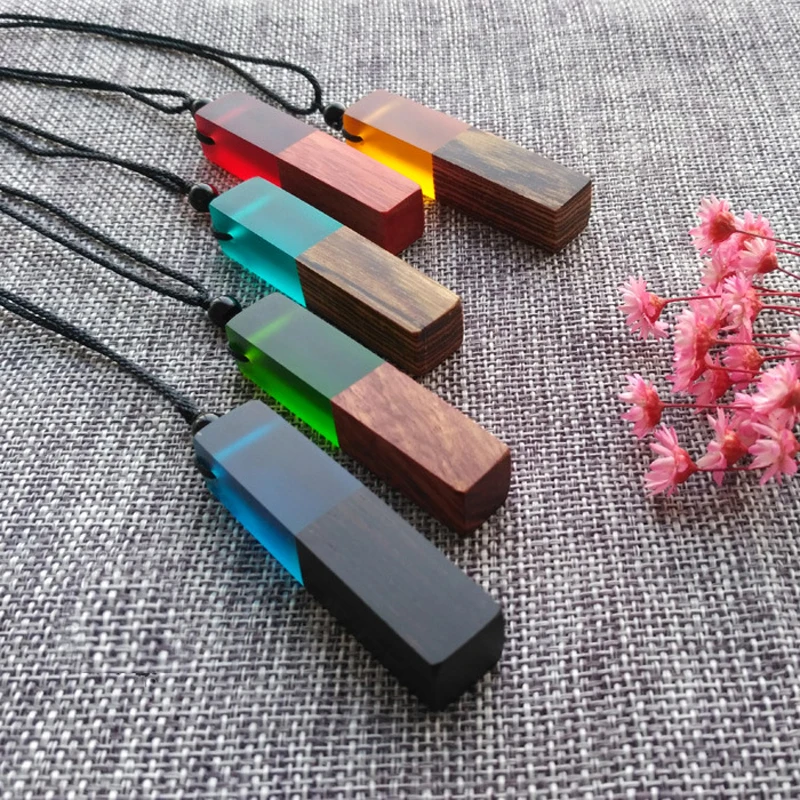 Dayoff Trendy Woman Resin Handmade Pendant Necklaces Womens Jewelry Natural Wood Beads Rope Chian Christmas Gift N493 | Украшения и