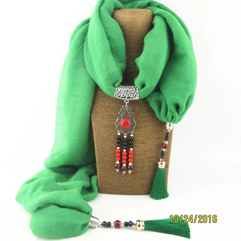 Модное женское ожерелье RUNMEIFA с драгоценными камнями шарф подвеска трикотажные