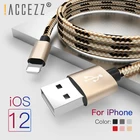 ! ACCEZZ USB кабель для iPhone X XS XR MAX 8 7 6 5 Plus iPad Mini быстрое зарядное устройство освещение кабели синхронизации данных для iOS 11 12 линия зарядки