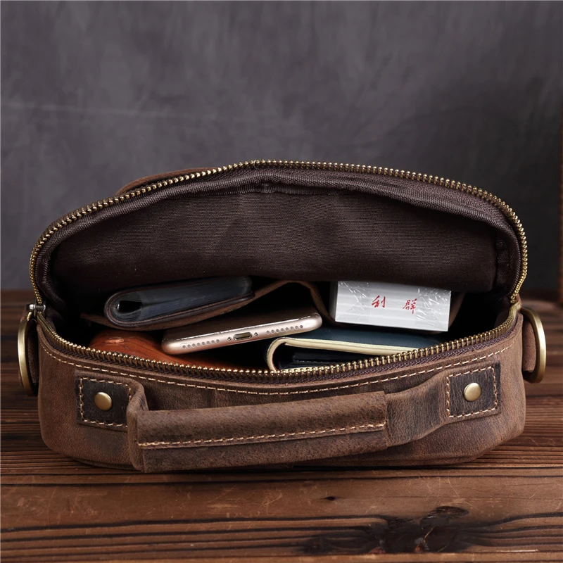

Men's Genuine Leather Shoulder Bags Handbag Male Crossbody Vintage Cowhide Business Messenger Sling Bag Briefcase Portfolio GIFT
