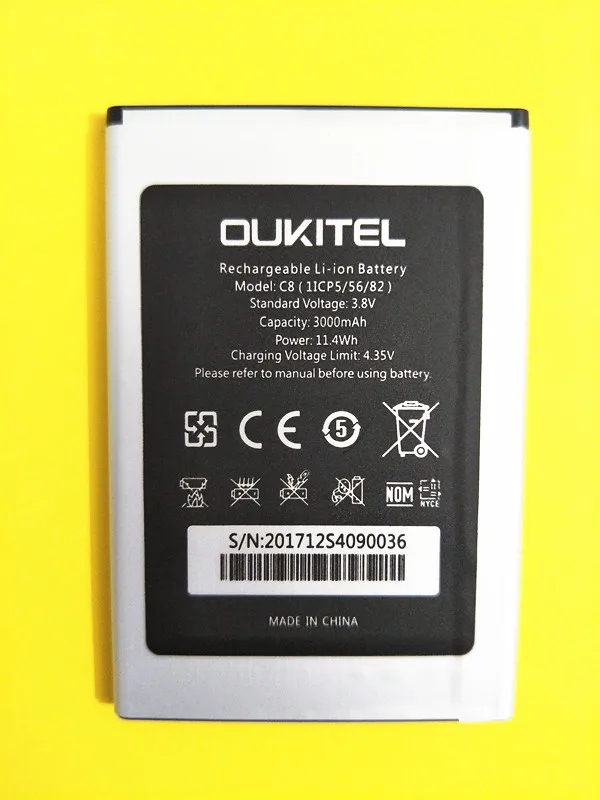 B TAIHENG Oukitel C8 Батарея 100% Новый 3000mAh резервного копирования Замена для мобильный
