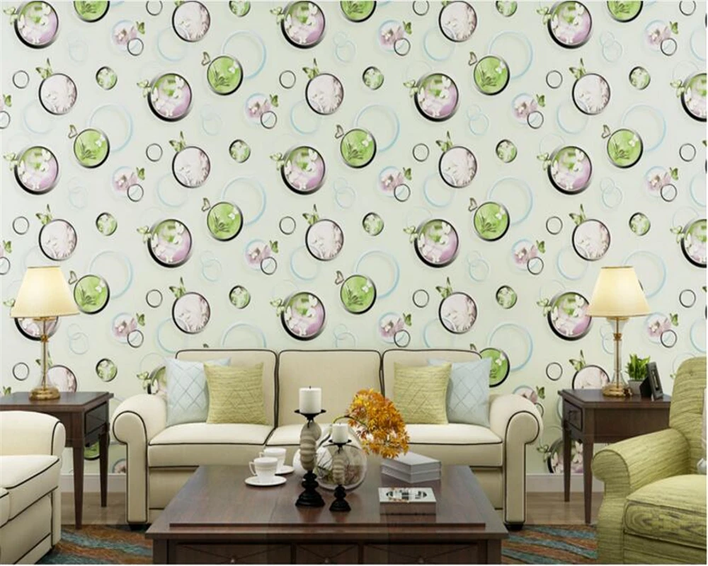Модные Современные нетканые обои для гостиной спальни дивана 3d обои|3d wallpaper|non woven