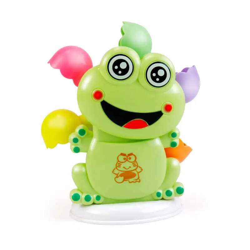 Wheel type frog Прямая поставка, детские игрушки для ванной, пластиковая утка, краб, ванна, сетка, лейка, роликовая, болотная, ванная, образование для детей, плавающая вода, игрушки - Цвет: Wheel type frog